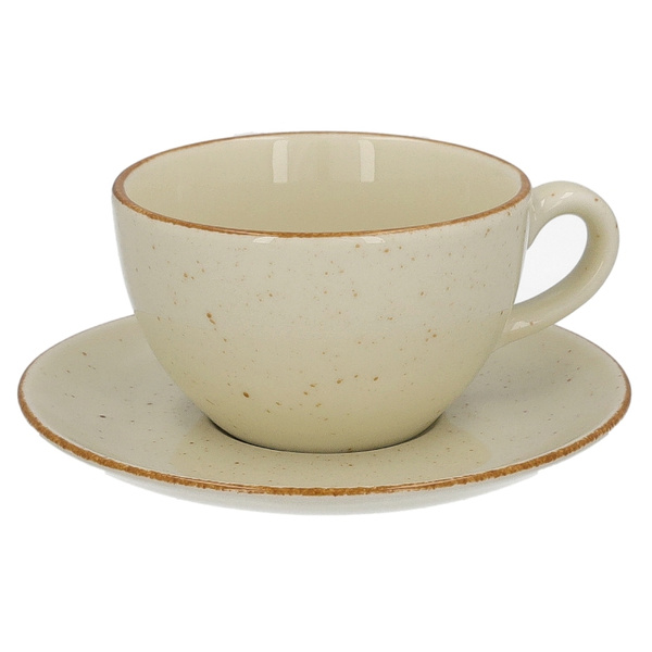 Filiżanka ze spodkiem Lubiana Aida ART 280 ml - Beżowa