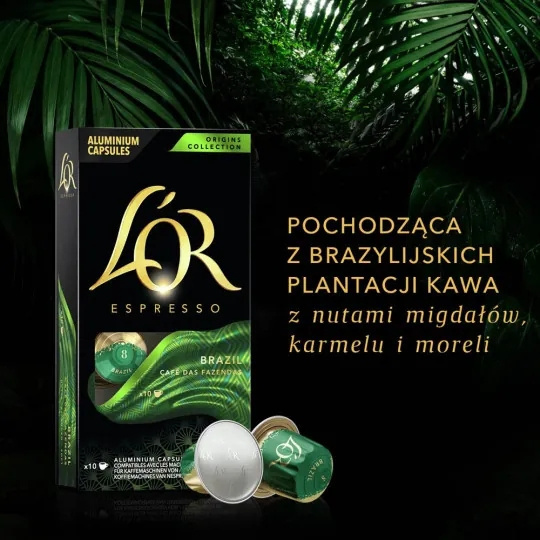OUTLET - Kapsułki do Nespresso L'OR Espresso Brazil 10 szt.