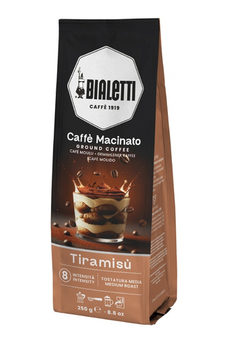 Kawa mielona Bialetti Caffe Macinato Espresso Tiramisu 250g - opinie w konesso.pl