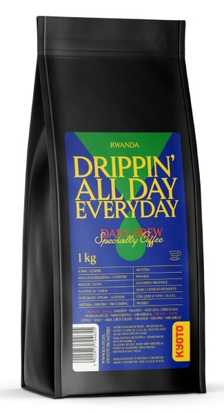 Kawa ziarnista KYOTO Drippin All Day Rwanda Mututeli 1kg - NIEDOSTĘPNY
