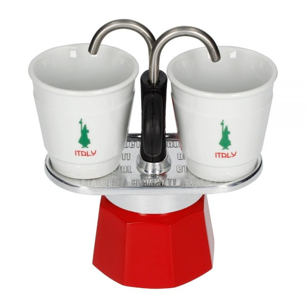 Kawiarka Bialetti Mini Express Italia 2tz + filiżanki