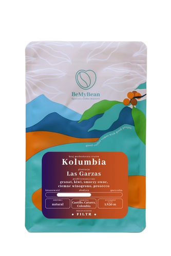 Kawa ziarnista BeMyBean Kolumbia Las Garzas Filtr 250g - opinie w konesso.pl