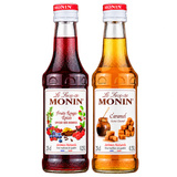 ZESTAW - Syrop MONIN SPICED RED BERRIES 0,25 L + Syrop CARAMEL MONIN 0,25 L