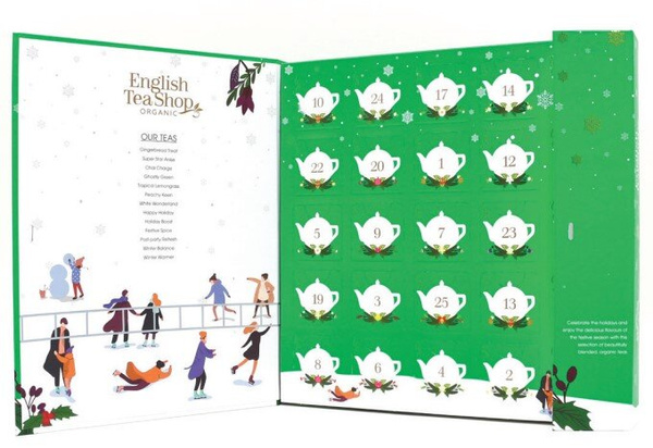 Kalendarz Adwentowy English Tea Shop Green Book 25x2g - NIEDOSTĘPNY