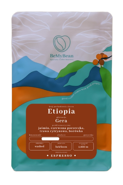 Kawa ziarnista BeMyBean Etiopia Gera ESPRESSO 1kg – NIEDOSTĘPNY
