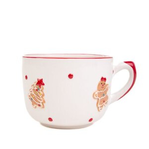 Kubek Świąteczny z uchem Homla BISCOTTO 600ml - Biały - NIEDOSTĘPNY