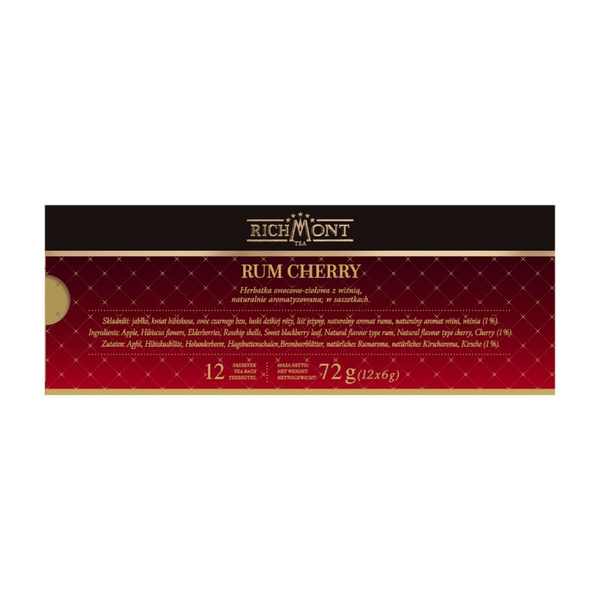 Herbata owocowo-ziołowa Richmont Rum Cherry 12x6g