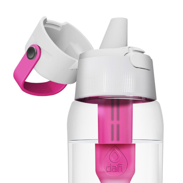 Butelka filtrująca Dafi SOLID 0,5 l + filtr węglowy - Flamingowy – NIEDOSTĘPNY