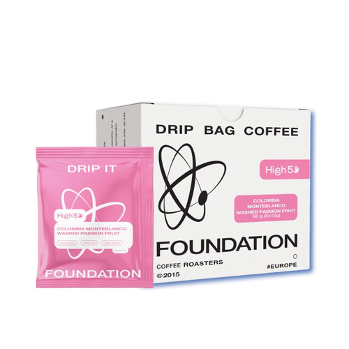 Drip Bag Coffee Foundation Coffee Roasters Kolumbia Monteblanco PassionFruit 5x12g
