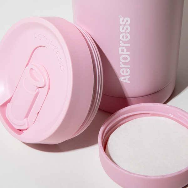 Zaparzacz do kawy AeroPress Go Plus - Różowy