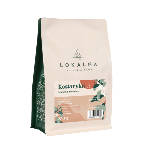 Kawa ziarnista Lokalna Palarnia Kawy Kostaryka Marvin Barrantes Filtr 250g