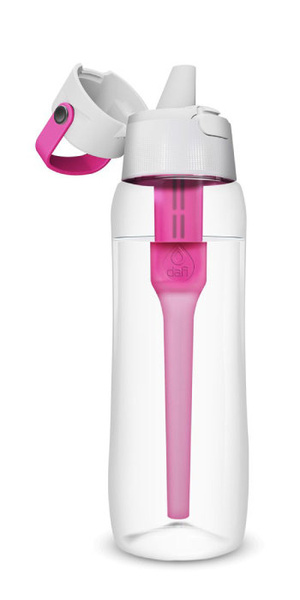 Butelka filtrująca wodę Dafi SOLID 0,7 l + filtr węglowy - Flamingowa