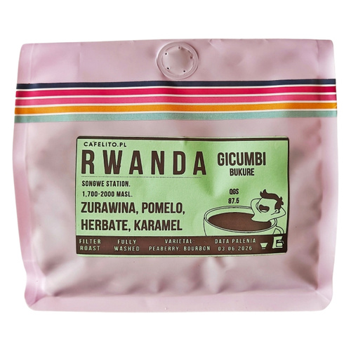 Kawa ziarnista Cafelito Rwanda Gicumbi Bukure 250g