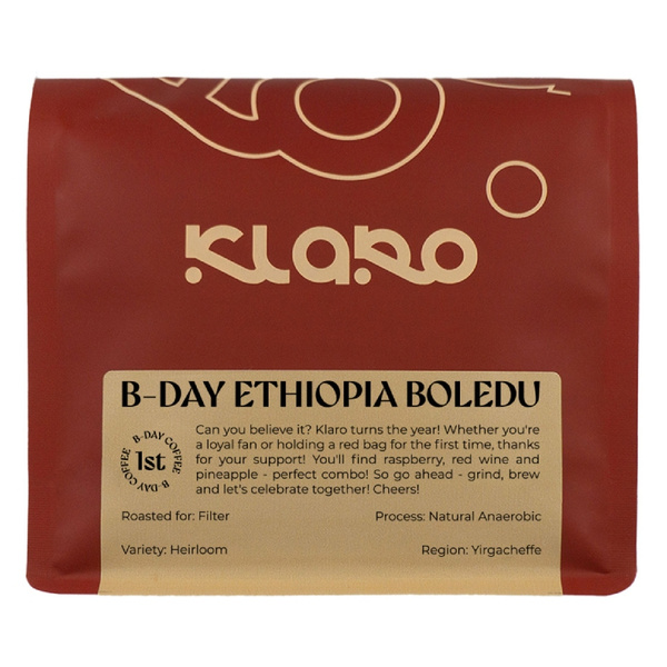 Kawa ziarnista Klaro Ethiopia Boledu B-DAY 200g