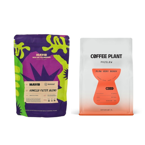 ZESTAW - COFFEE PLANT FLOW Very Berry 250g + HAYB Konesso Filter Blend 250g
