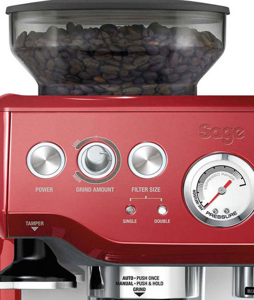 Kolbowy ekspres do kawy Sage SES875CRN Cranberry - NIEDOSTĘPNY