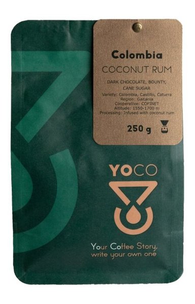 Kawa ziarnista YoCo Coffee Colombia Coconut Rum Filtr 250g