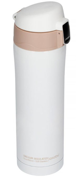 Asobu Diva Cup Biały/Brązowy kubek termiczny 450 ml - NIEDOSTĘPNY