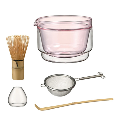 Zestaw do matchy Hario Matcha Tea Gift Set - Różowy - opinie w konesso.pl