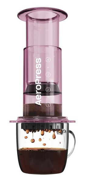 Zaparzacz do kawy AeroPress Clear - Różowy