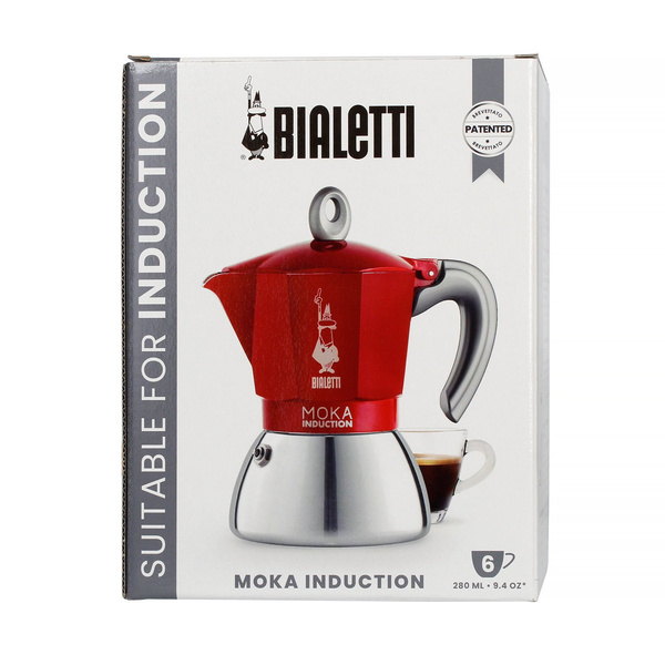 Kawiarka Bialetti New Moka Induction 6 filiżanek - Czerwona