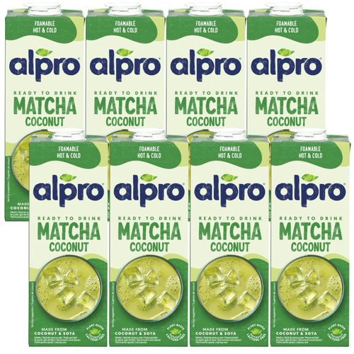 ZESTAW - Napój ALPRO Matcha Ready To Drink 8x1L