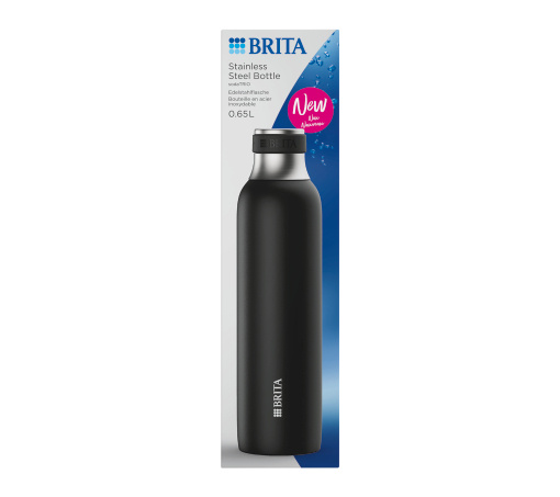 Butelka ze stali nierdzewnej BRITA  sodaTRIO 650ml - Czarna