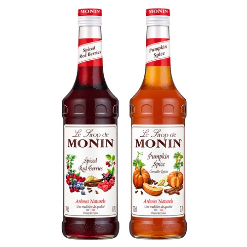 ZESTAW - Syrop MONIN SPICED RED BERRIES 0,7 L + Syrop PUMPKIN SPICE MONIN 0,7 L