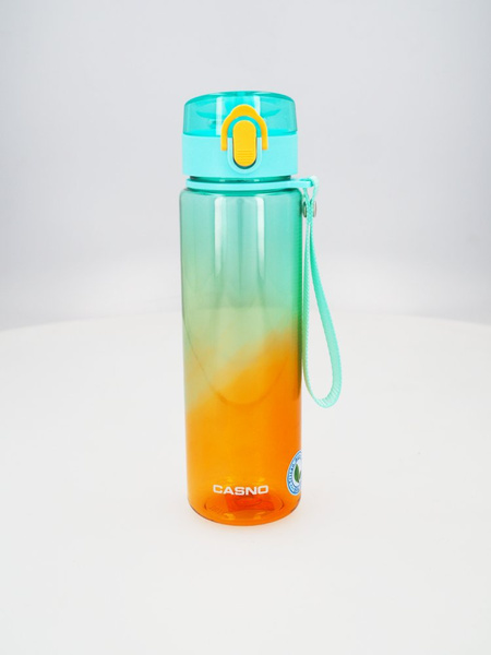 OUTLET - Butelka na wodę Casno Aura 560 ml - Zielono-pomarańczowa