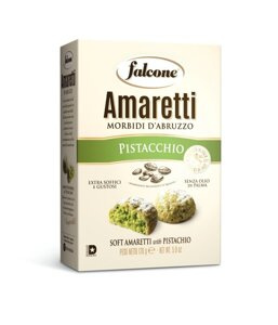 OUTLET - Ciastka Amaretti Pistacchio Falcone 170g - Pistacjowe - opinie w konesso.pl
