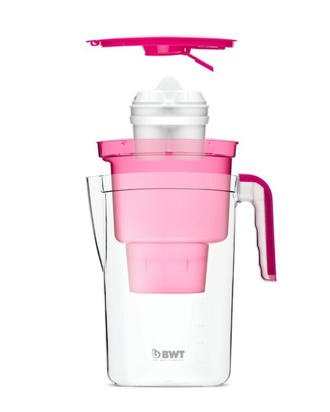 Dzbanek filtrujący wodę BWT Vida 2.6 l Różowy - manualny z wkładem Mg2+