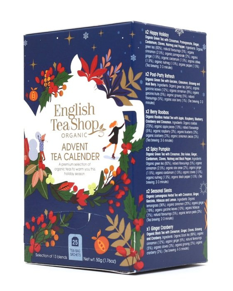 Kalendarz adwentowy English Tea Shop Blue 25x1,5g