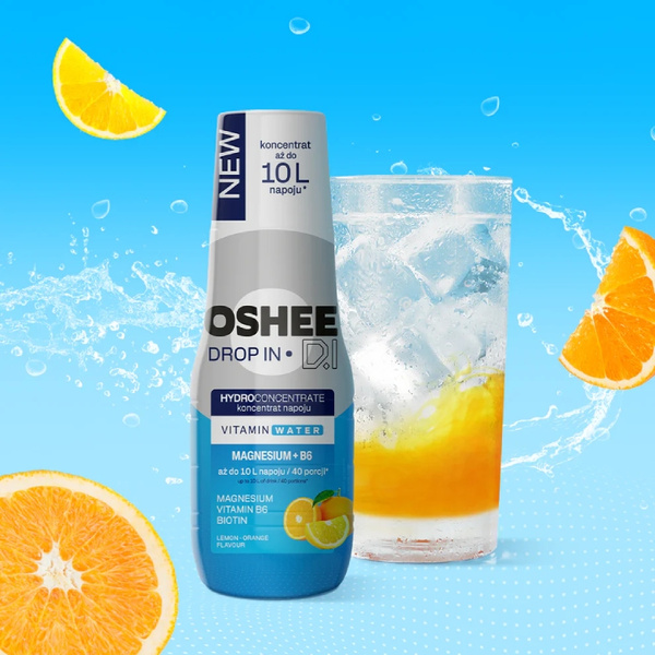 Hydrokoncentrat Oshee Drop In Witaminy i Magnez - Cytryna-pomarańcza 500 ml
