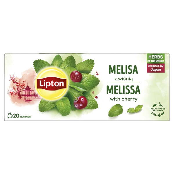 Herbatka ziołowa aromatyzowana Lipton Melisa z wiśnią 20x1,2g