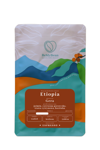 Kawa ziarnista BeMyBean Etiopia Gera ESPRESSO 250g - opinie w konesso.pl