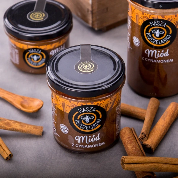 Miód z cynamonem Nasza Pszczelarnia 420g