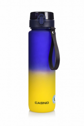 Butelka na wodę Casno Missouri Ombre 1050 ml - Granatowo-żółta - opinie w konesso.pl