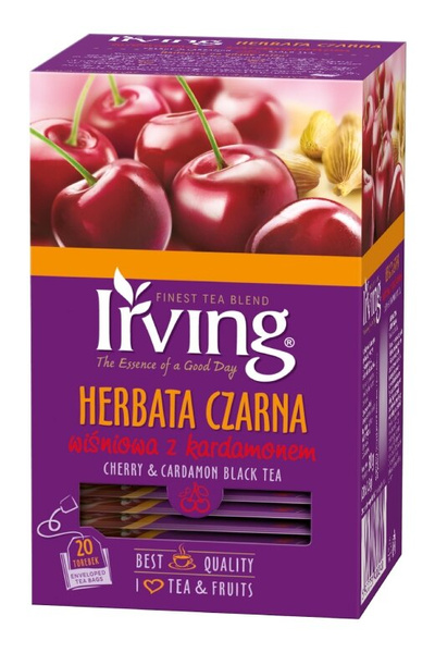 Herbata czarna Irving wiśniowa z kardamonem 20x1,5g 
