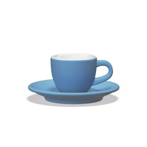 Filiżanka do espresso Club House Tulipano 70ml - Niebieska - opinie w konesso.pl