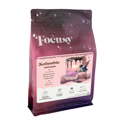 Kawa ziarnista Focusy KOLUMBIA ANTIOQUIA - owocowy przelew 250g – NIEDOSTĘPNY