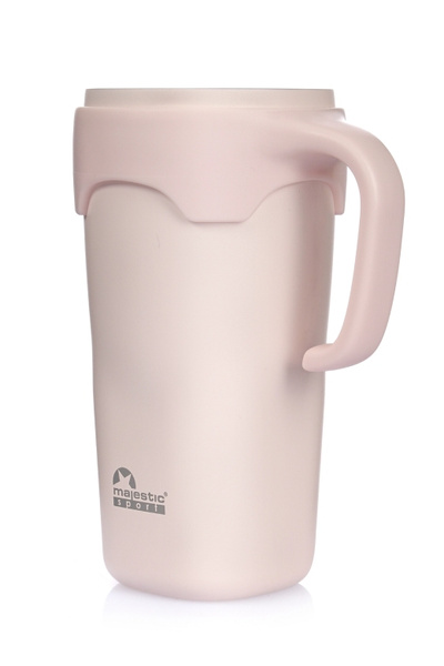 Kubek termiczny ze słomką Majestic Sport Jelly 650ml - Różowy