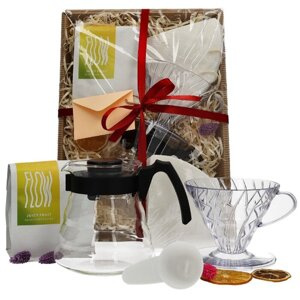 Zestaw prezentowy -  Hario V60 Craft Coffee Maker + Flow Juicy Fruit