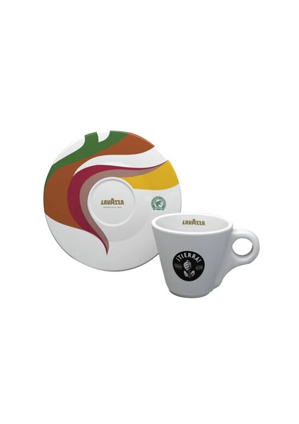 ZESTAW - kawa ziarnista Lavazza Tierra Brasil 100% Arabica  1kg + Lavazza Tierra Colombia 100% Arabica 1kg + filiżanka