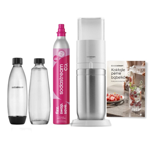 Saturator do wody gazowanej SodaStream Duo - Biały + książka