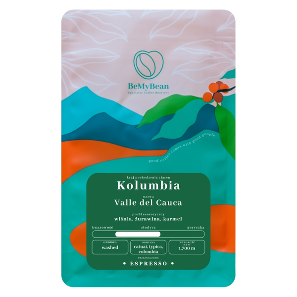 Kawa ziarnista BeMyBean Kolumbia Valle del Cauca 1kg