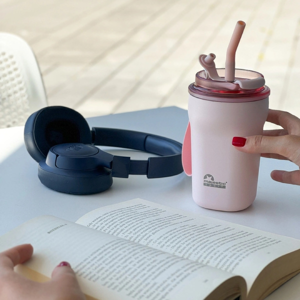 Kubek termiczny Majestic Sport Hoody 420 ml - Różowy