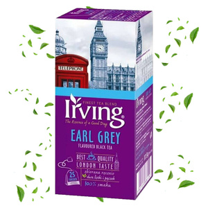 Herbata czarna Irving Earl Grey saszetki  25x2,4g - opinie w konesso.pl