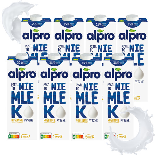ZESTAW - ALPRO OWSIANE - Nie Mleko UHT 3,5% tł. 8x1l