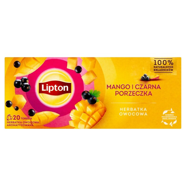 Herbatka owocowa Lipton Mango i Czarna porzeczka 20x1,7g