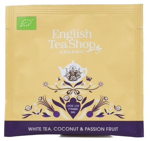 Biała herbata English Tea Shop Premium White Tea Coconut & Passion Fruit 50x2g